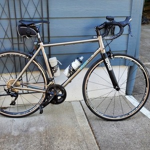 2014 Sage Titanium Bicycles Skyline Silver, gray or bare metal