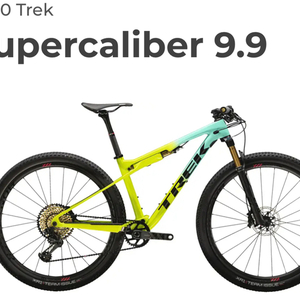 2020 Trek Supercaliber 9.9 Mountain Bike Yellow or Gold and Teal