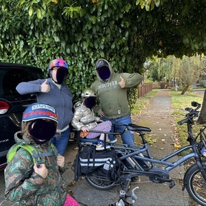 Tern GSD cargo bike rear Silver, gray or bare metal